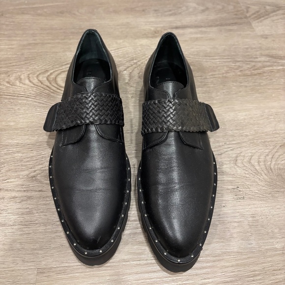 NWOT Freda Salvador Black Loafers (sz 7) - Picture 1 of 3
